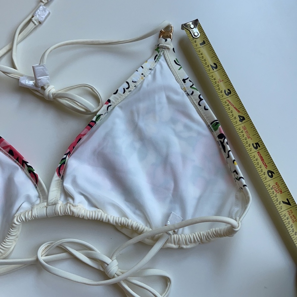 Tory Burch GEMINI LINK PRINTED STRING BIKINI TOP - Picture 8 of 8